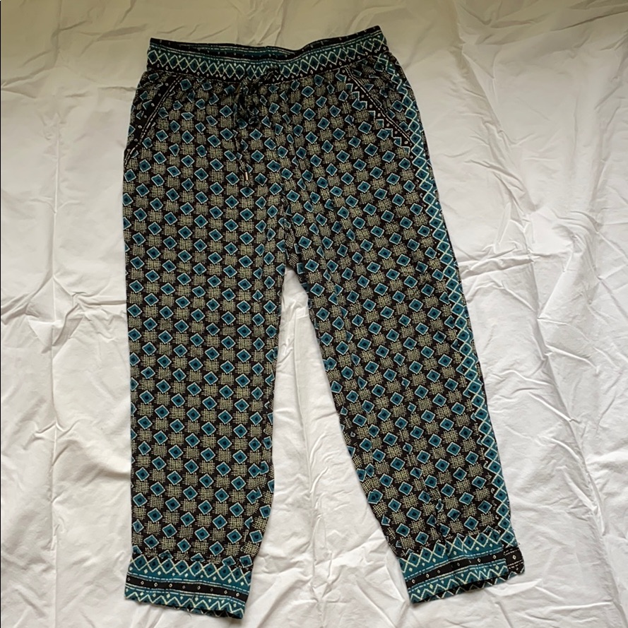 Anthropologie Printed Drawstring Pants